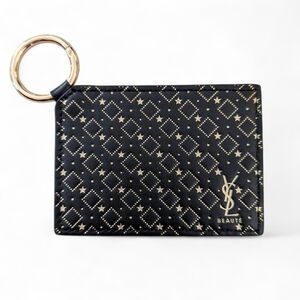 black and gold Yves Saint Laurent (YSL) Beauté mirror key ring 